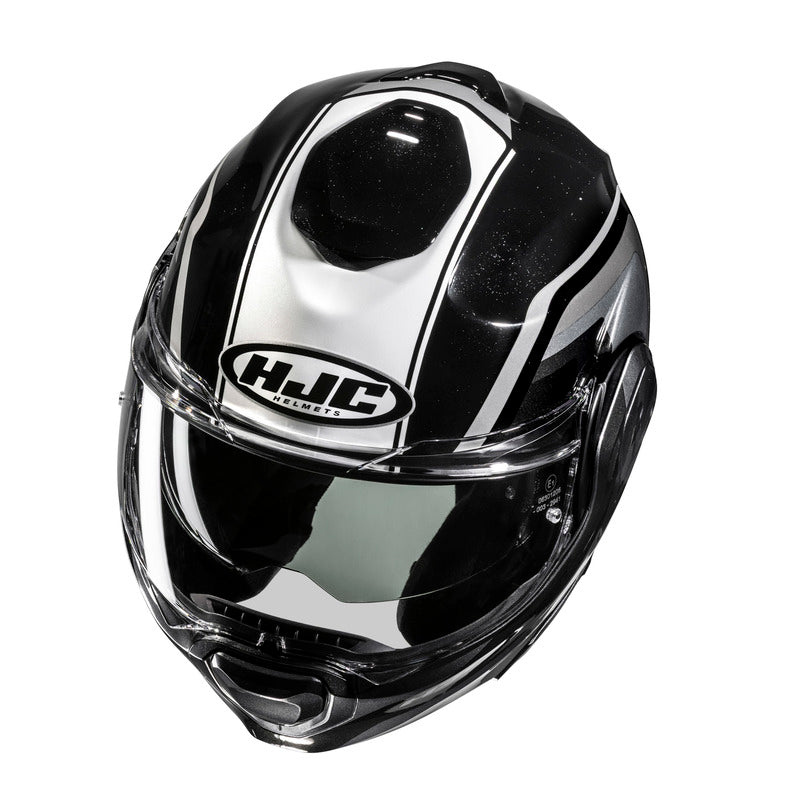 KASK MOTOCYKLOWY HJC F100 REFF BLACK WHITE