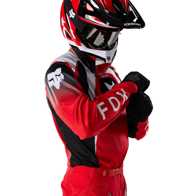 BLUZA MOTOCYKLOWA FOX 180 FRAME EXTD SIZES RED