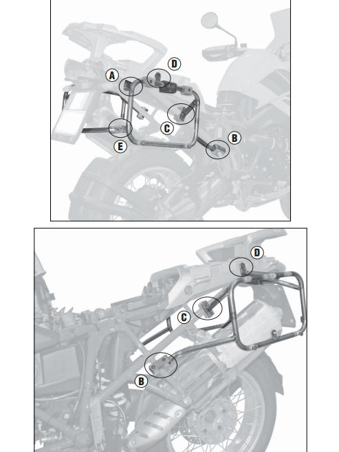 KAPPA STELAŻ KUFRÓW BOCZNYCH MONOKEY CAM SIDE BMW R 1200 GS (04-12), R 1200 GS Adventure (06-13) - POD KUFRY KFR K'FORCE ORAZ KVG K'VOYAGER ALU