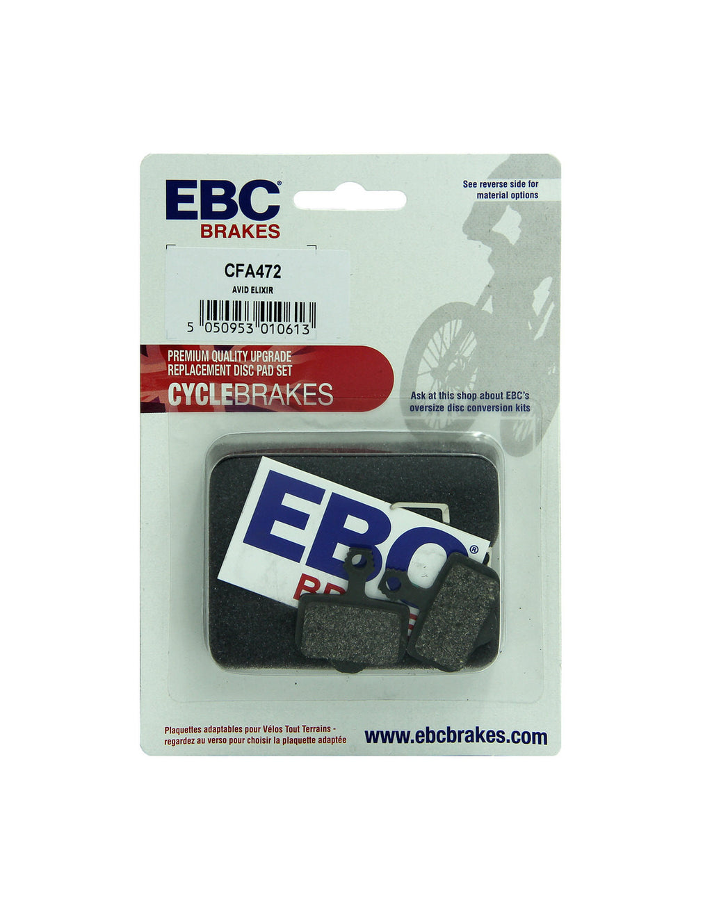 CFA472 - Klocki hamulcowe rowerowe (organiczne) EBC Brakes – zdjęcie 2