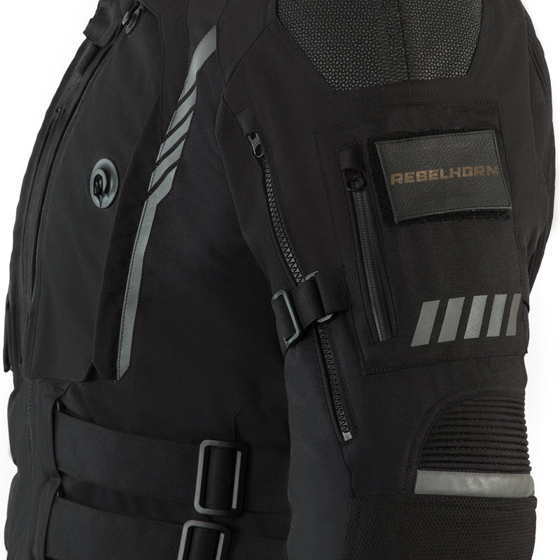 KURTKA MOTOCYKLOWA TEKSTYLNA REBELHORN PATROL BLACK