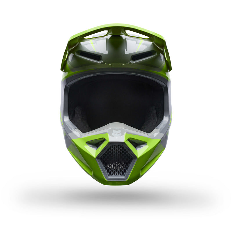 KASK MOTOCYKLOWY JUNIOR FOX V1 FRAME GREY YELLOW