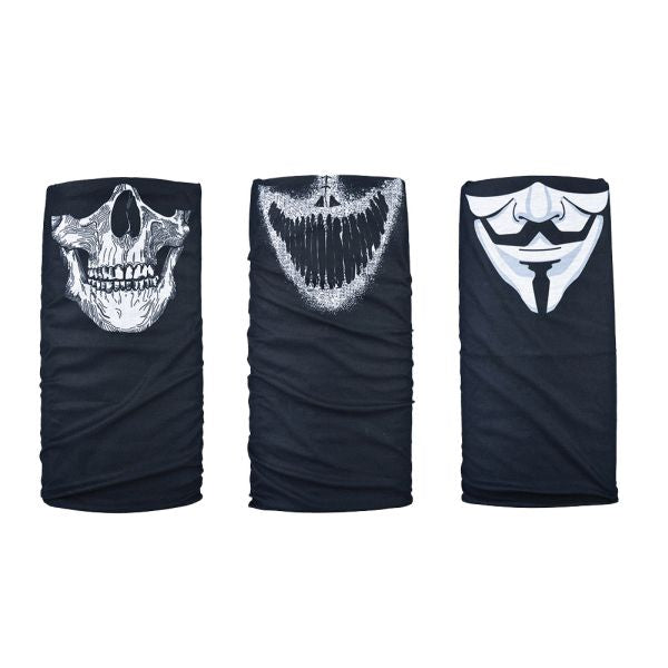 OXFORD KOŁNIERZ WIELOFUNKCYJNY WIATROODPORNY COMFY MASKS 3 SZTUKI W OPAKOWANIU KOLOR CZARNY/BIAŁY – zdjęcie 3