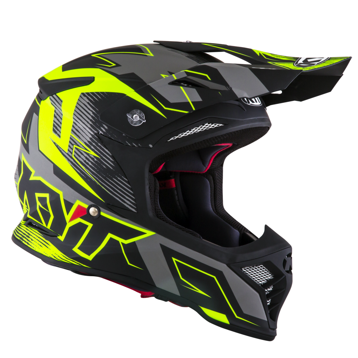 Kask Motocyklowy KYT SKYHAWK DIGGER matowy czarny/żółty – zdjęcie 3