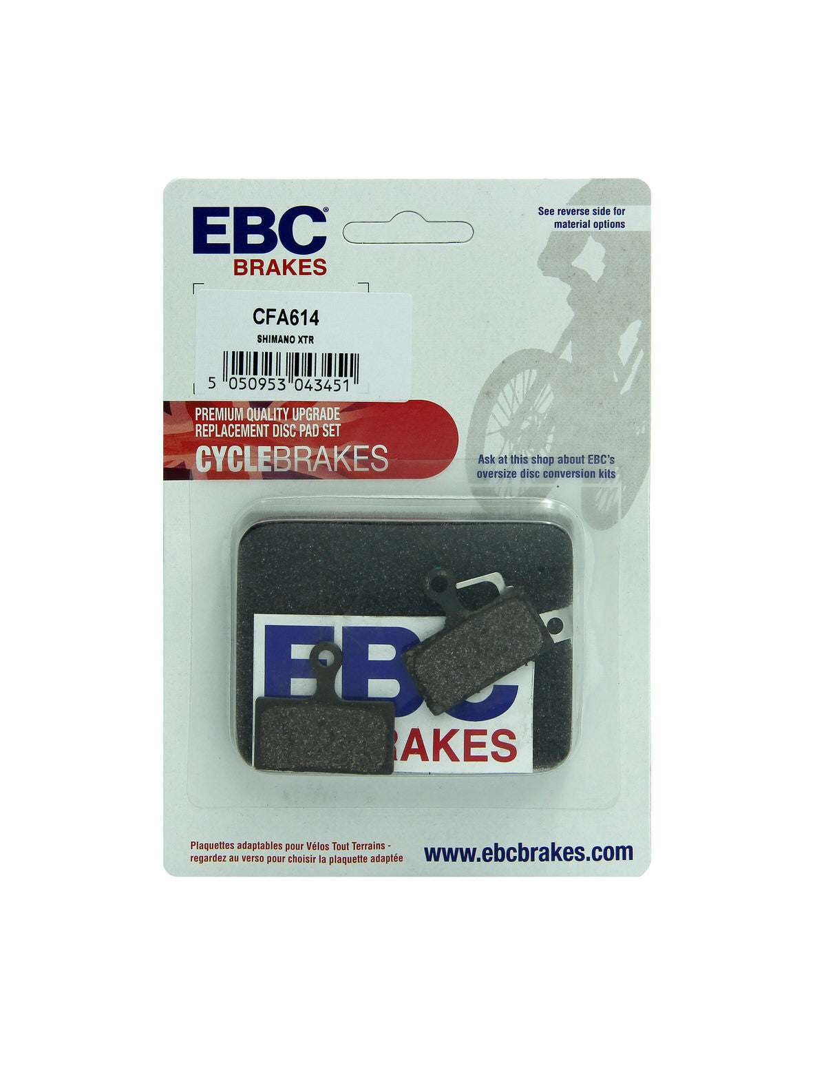CFA614 - Klocki hamulcowe rowerowe (organiczne) EBC Brakes – zdjęcie 4