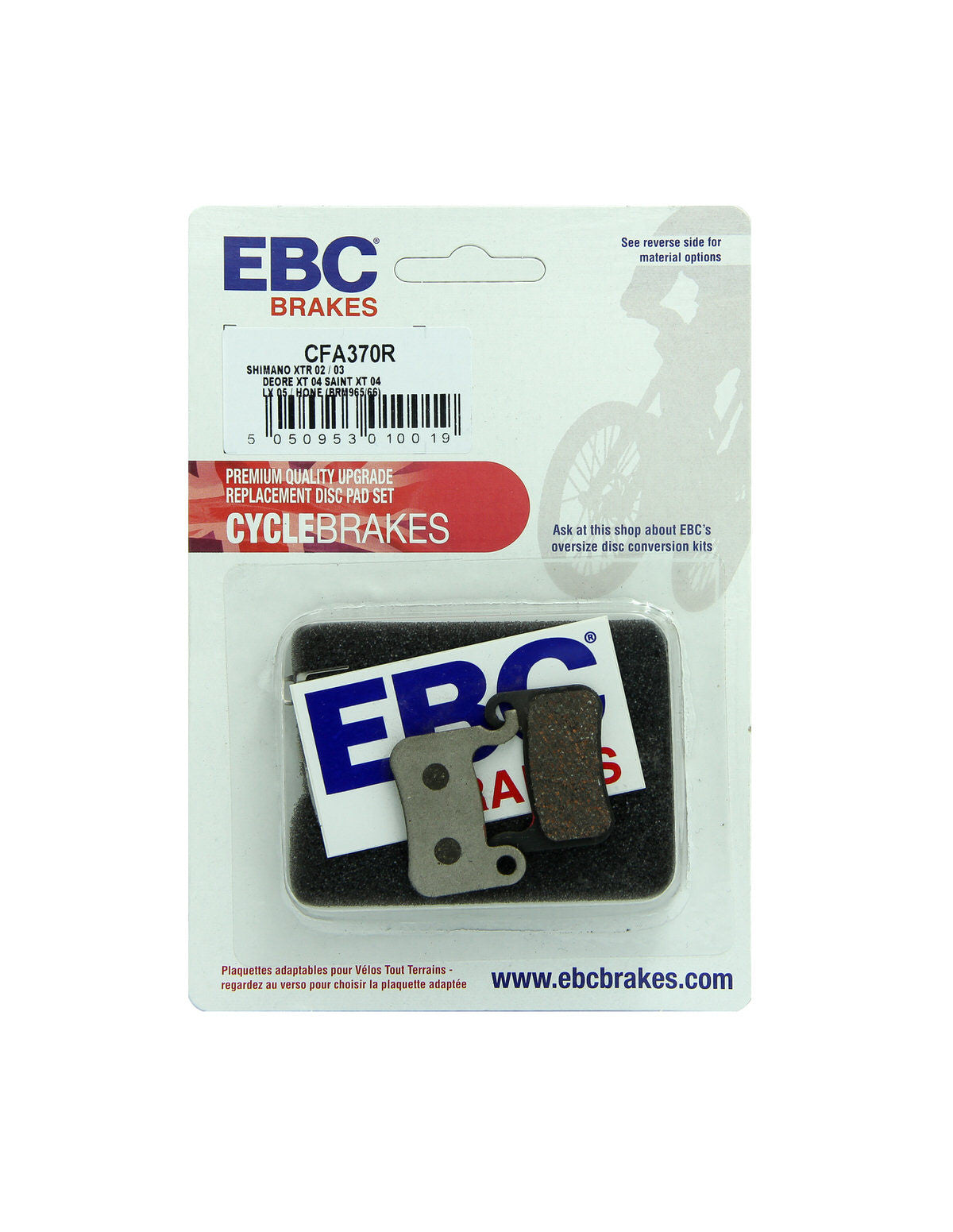 CFA370R - Klocki hamulcowe rowerowe (organiczne wyczynowe) EBC Brakes – zdjęcie 2