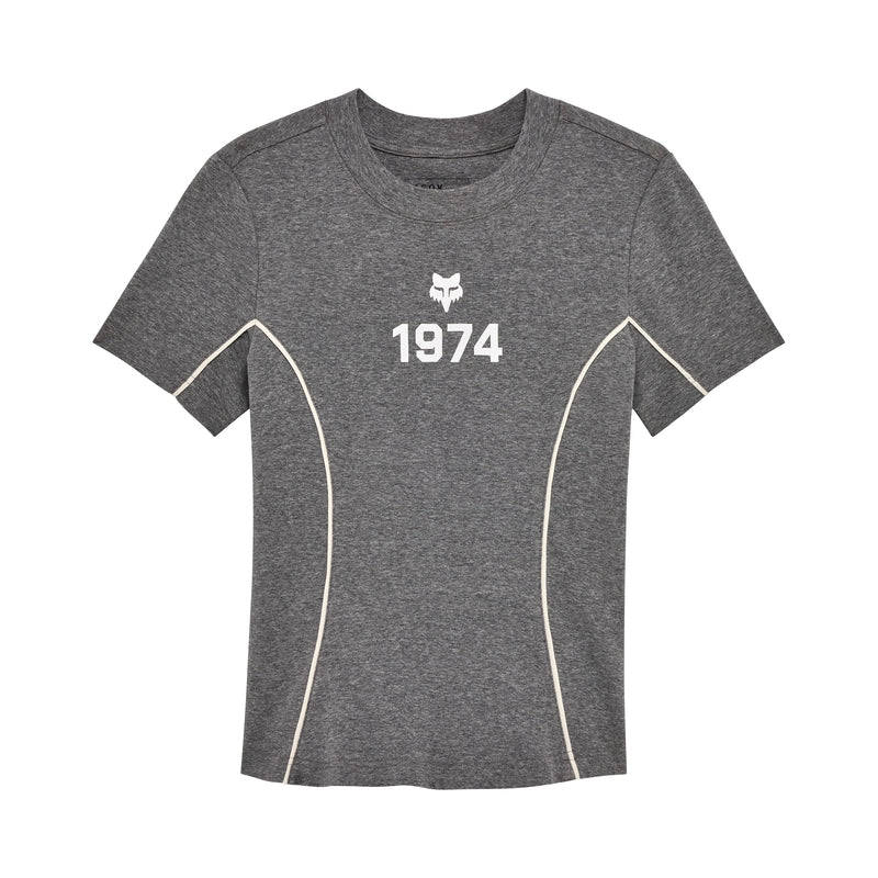 T-SHIRT DAMSKI FOX MOTO-X FITTED HEATHER GRAPHITE