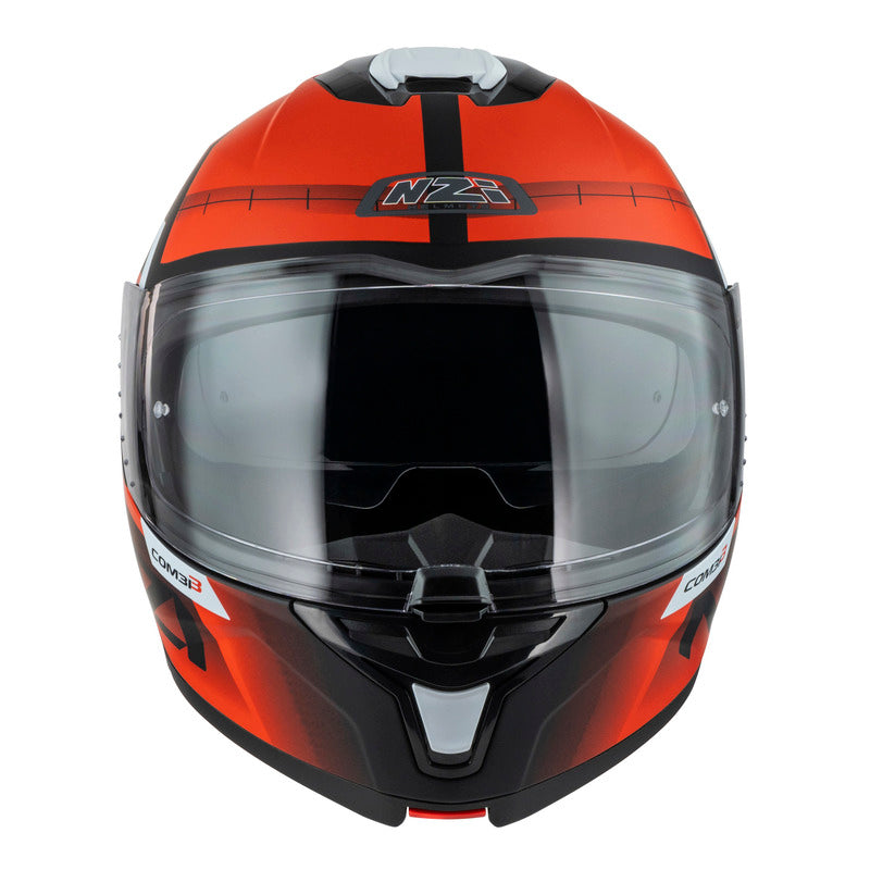 KASK MOTOCYKLOWY NZI COMBI 3 DUO METRIC BLACK RED MATT XS