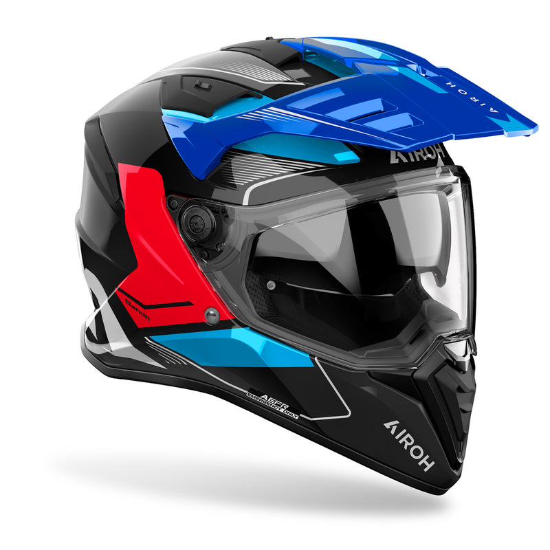 KASK MOTOCYKLOWY AIROH BADX-X TUNE BLUE RED GLOSS