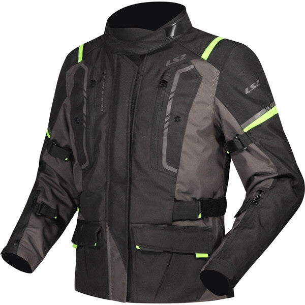 KURTKA LS2 NARVIK LADY GREY BLACK H-V YELLOW