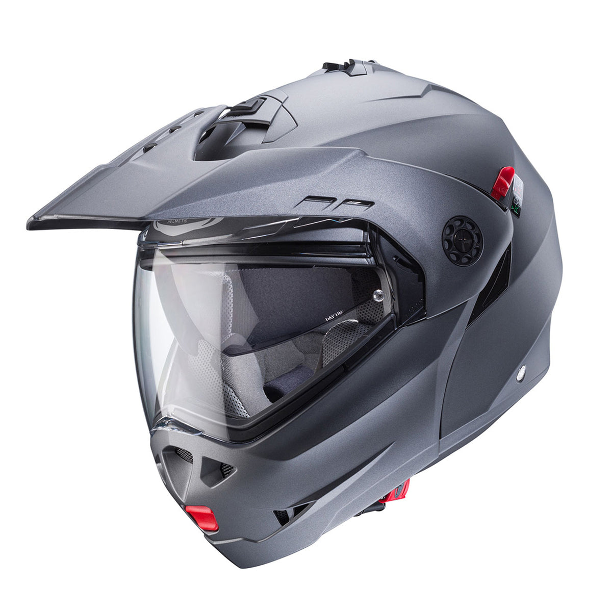 CABERG KASK SZCZĘKOWY FLIP-UP ENDURO MODEL TOURMAX X SOLID KOLOR SZARY MAT - GUNMETAL (PINLOCK W ZESTAWIE)