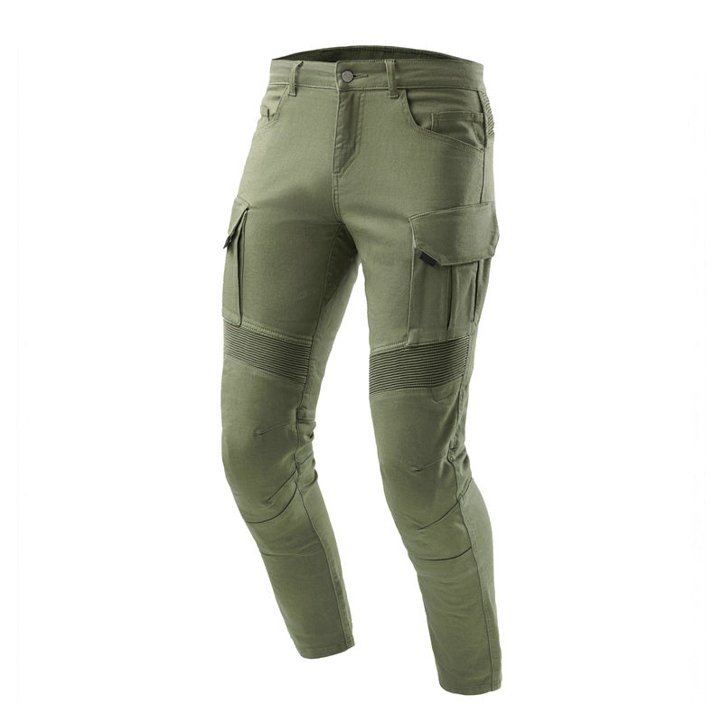 JEANSY MOTOCYKLOWE OZONE FASTER TAPERED FIT OLIVE