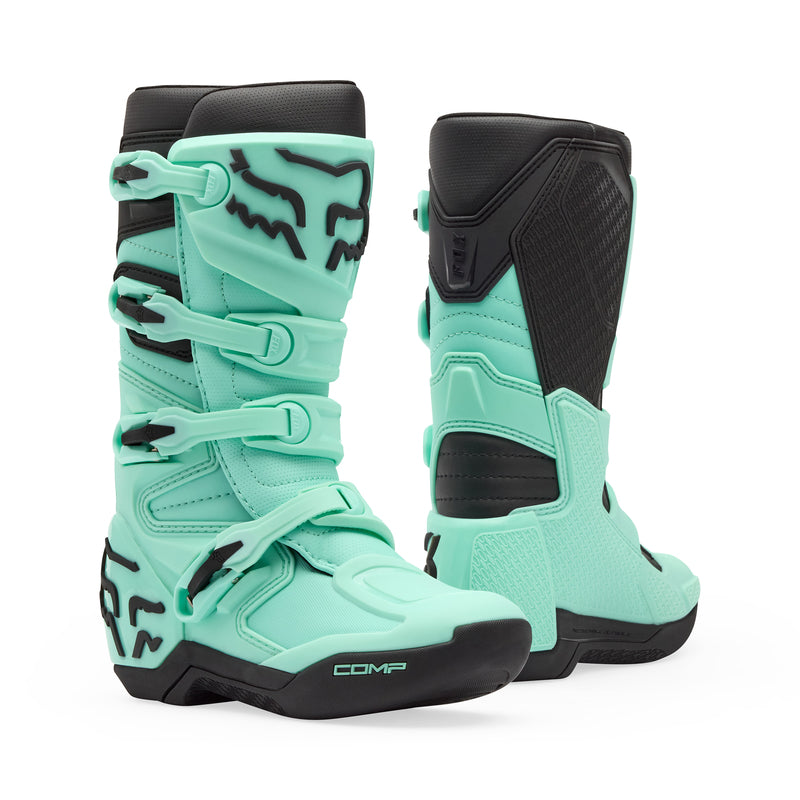 BUTY MOTOCYKLOWE JUNIOR FOX COMP TEAL