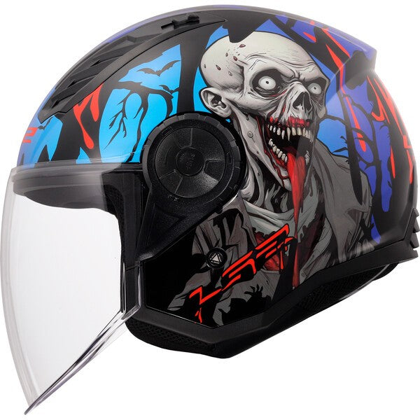 KASK LS2 OF616 AIRFLOW II ZOMBIE II BL.R. BLUE