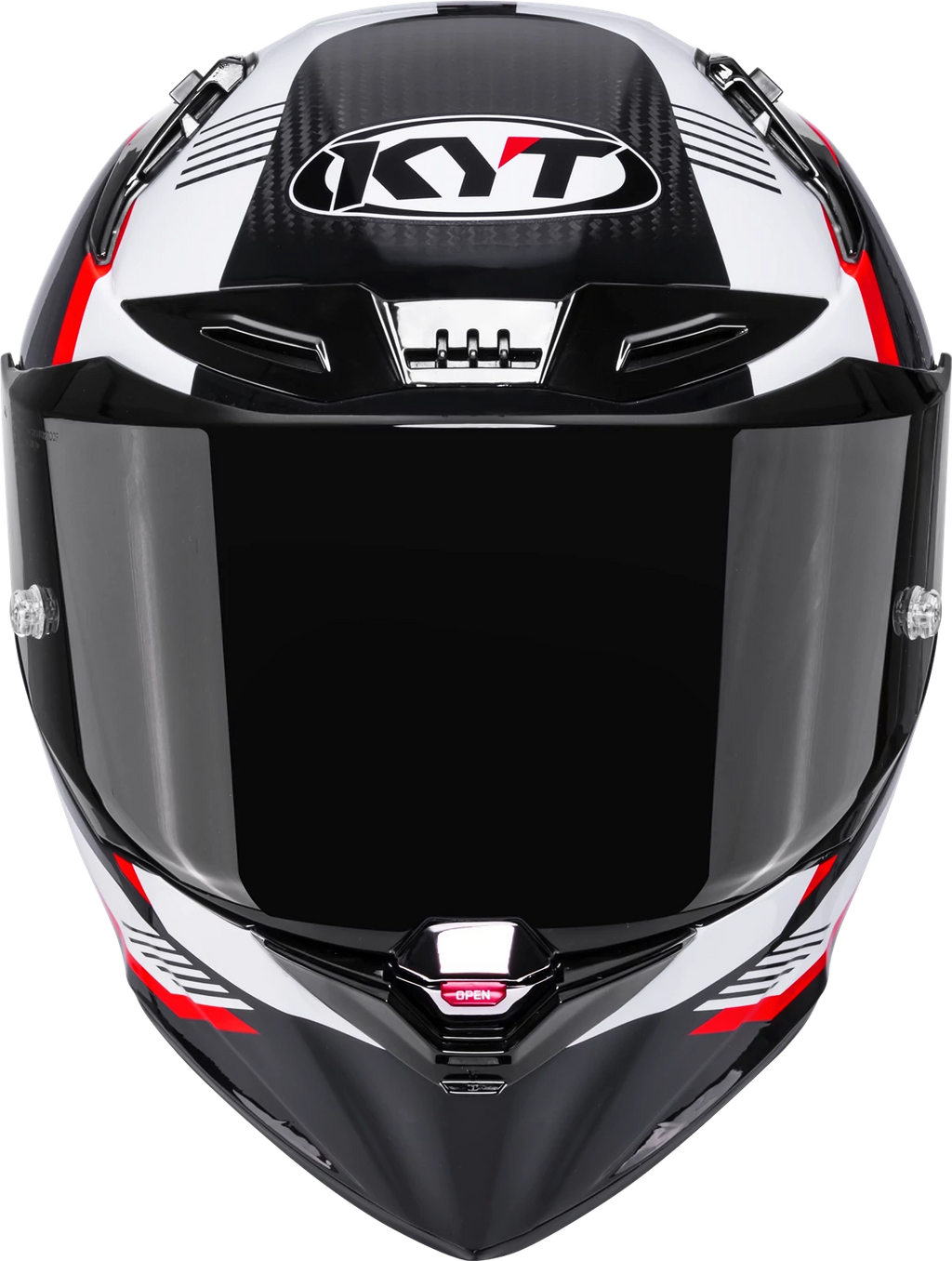 Kask motocyklowy KYT R1R CARBON ZONE CZERWONY E06