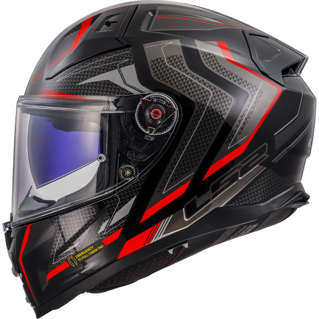 KASK LS2 FF811 VECTOR II ALIZER BLACK RED-06