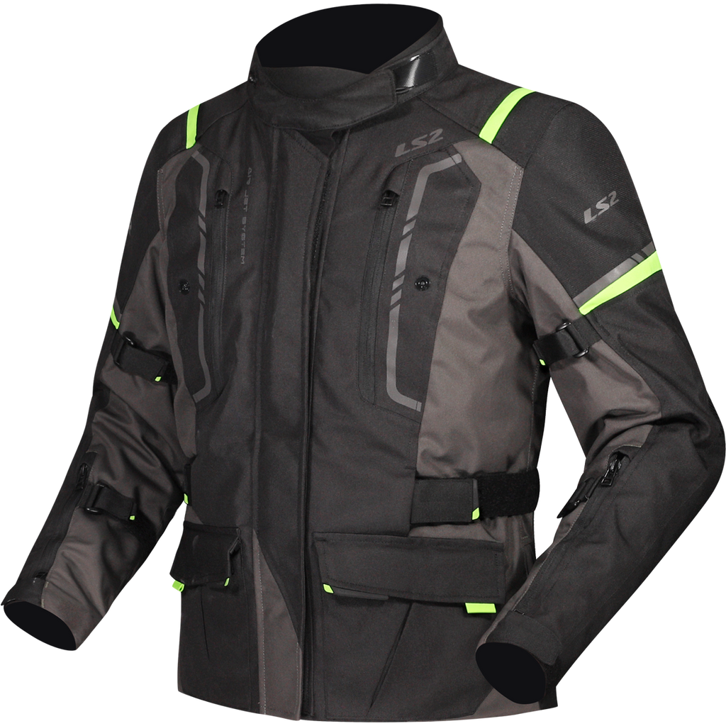 KURTKA LS2 NARVIK LADY GREY BLACK H-V YELLOW