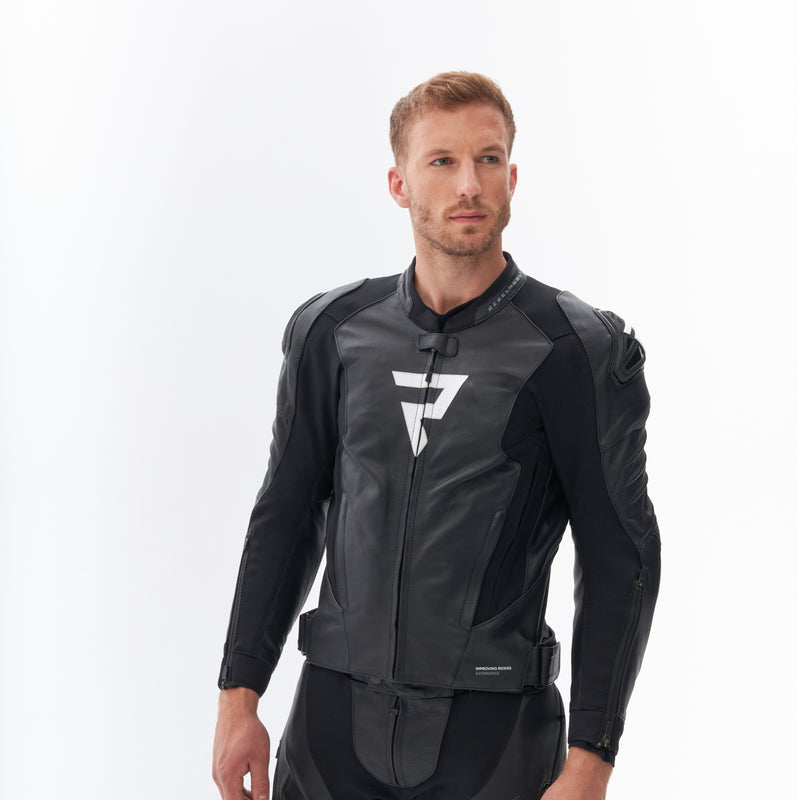 KURTKA MOTOCYKLOWA SKÓRZANA REBELHORN VELOCE BLACK WHITE