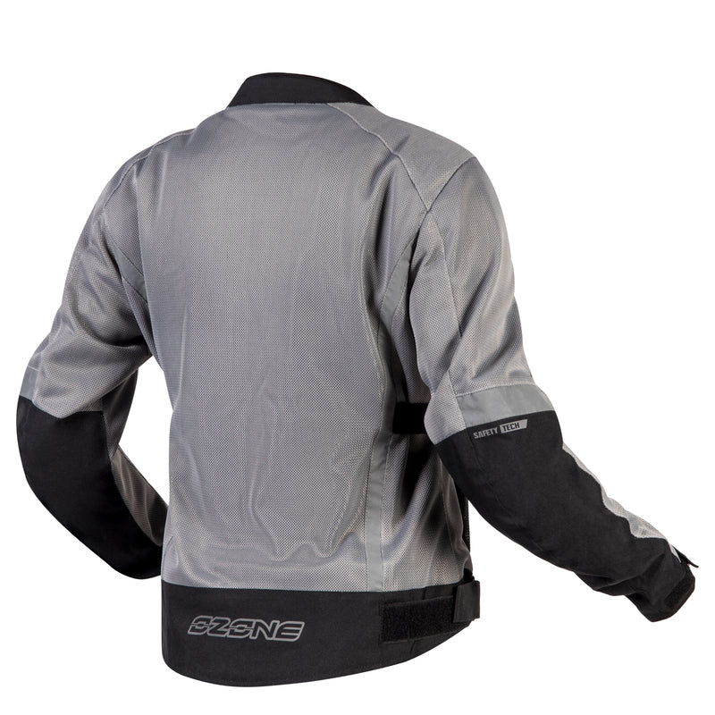 KURTKA MOTOCYKLOWA TEKSTYLNA DAMSKA OZONE DART SILVER BLACK W8XL
