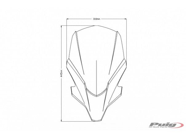 SZYBA OWIEWKA PUIG DO YAMAHA MT-07 21-22 (TOURING) LEKKO PRZYCIEMNIONA