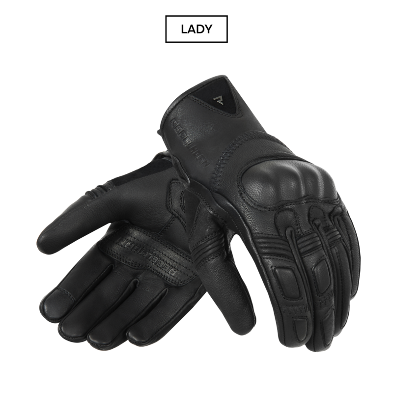 RĘKAWICE MOTOCYKLOWE DAMSKIE REBELHORN THUG 2 BLACK WXS