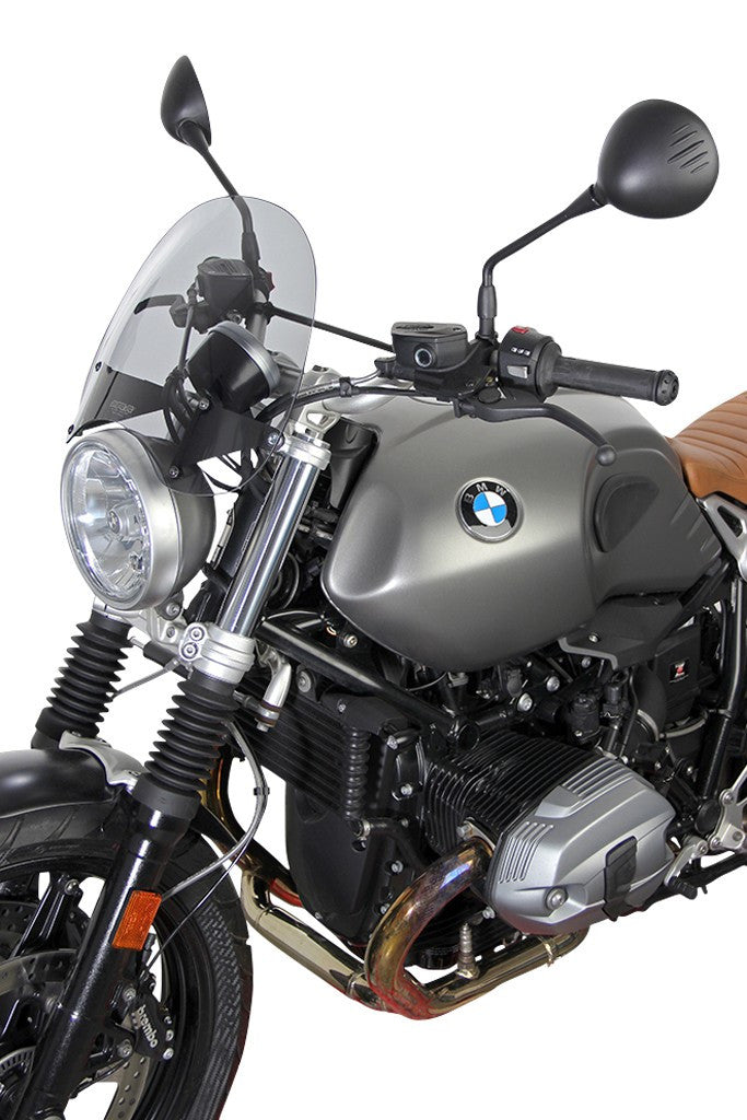 Szyba motocyklowa MRA BMW R NINE-T SCRAMBLER 1N12 -, forma NTM, przyciemniana