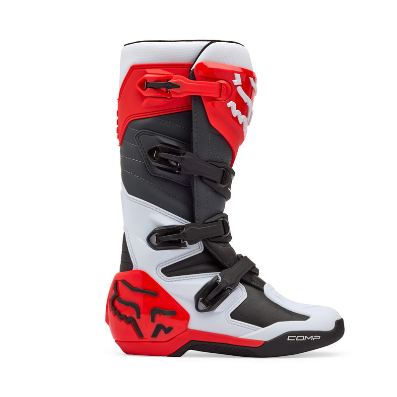 BUTY MOTOCYKLOWE FOX COMP WHITE FLUO RED