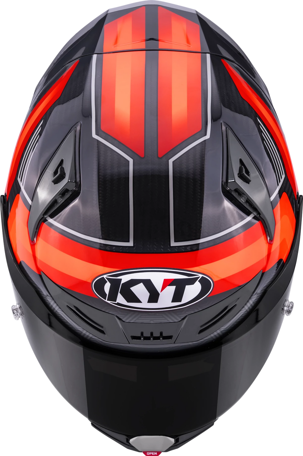 Kask motocyklowy KYT R1R CARBON ACCELERATOR CZERWONY E06