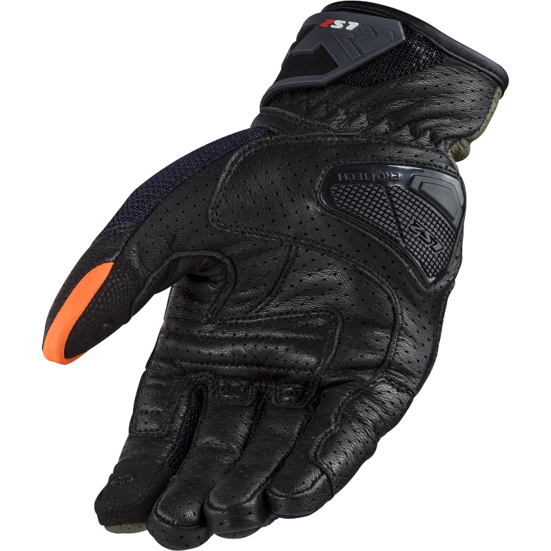 RĘKAWICE LS2 AIR RAPTOR MAN GREEN BLUE H-V ORANGE