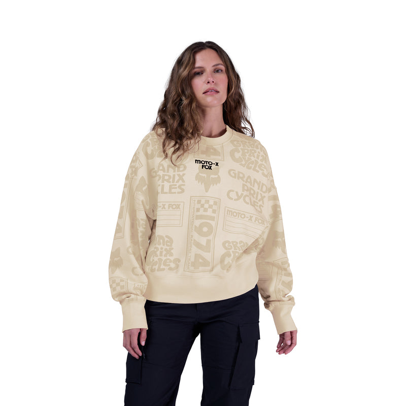 BLUZA DAMSKA FOX CIRCA 74 OVERSIZED FLEECE CREW OFF WHITE