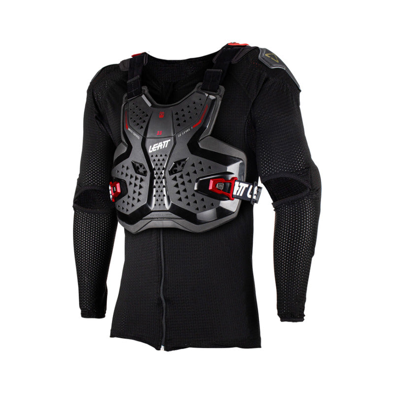 KOSZULKA Z OCHRANIACZAMI JUNIOR LEATT 3.5 BLACK RED (147-159CM) L/XL