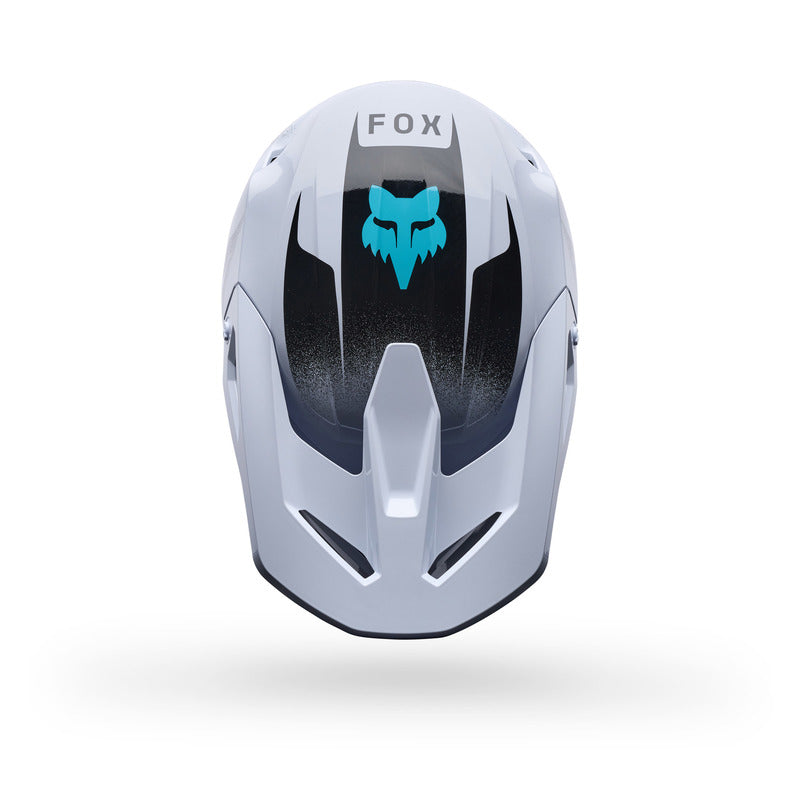 KASK MOTOCYKLOWY FOX V1 CLUTCH WHITE BLACK