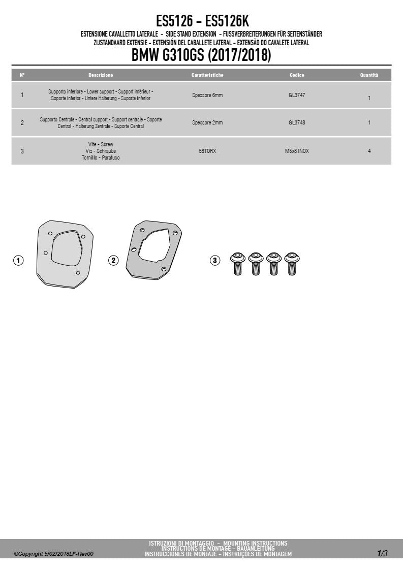 KAPPA POSZERZENIE STOPKI BOCZNEJ BMW G 310GS (17-19) – zdjęcie 2