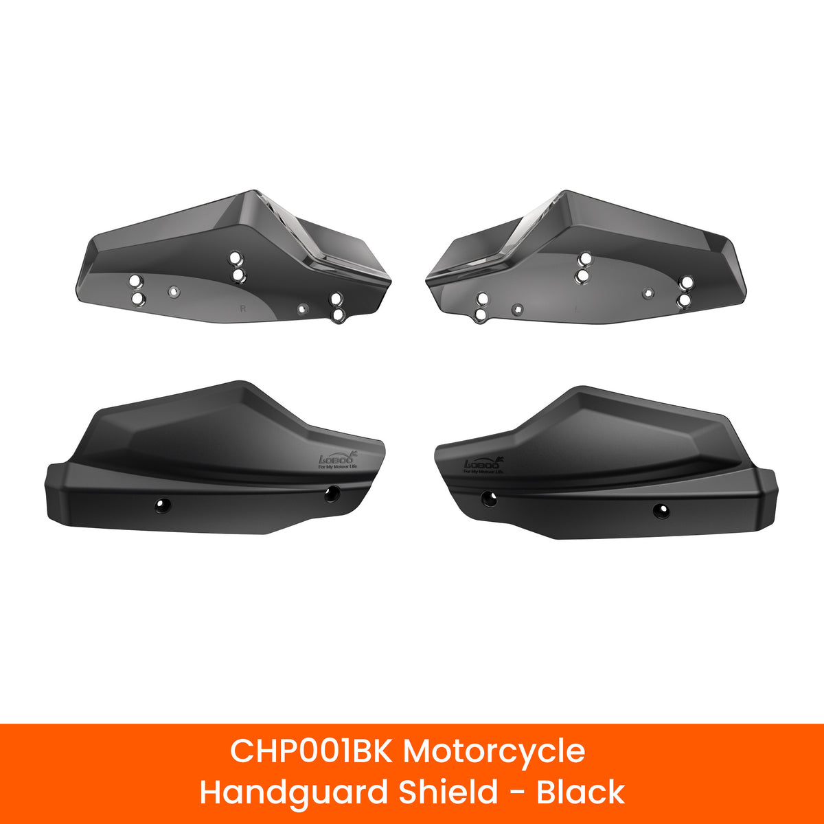 LOBOO Osłony dłoni motocyklowe uniwersalne czarne