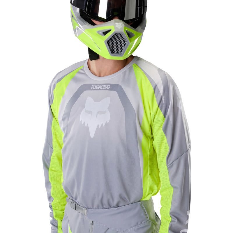 BLUZA MOTOCYKLOWA FOX 180 FRAME GREY YELLOW
