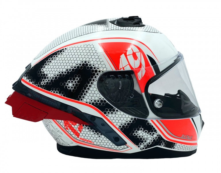 Kask Motocyklowy LAZER RAFALE SR EVO Pixel (kol. Biały - Czarny - Czerwony)