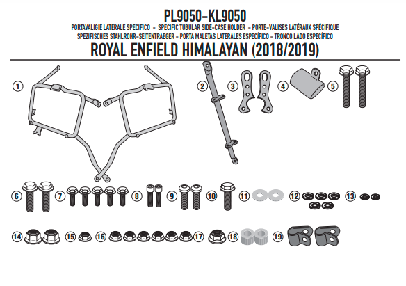 GIVI STELAŻ KUFRÓW BOCZNYCH MONOKEY - ROYAL ENFIELD Himalayan (18 > 20)