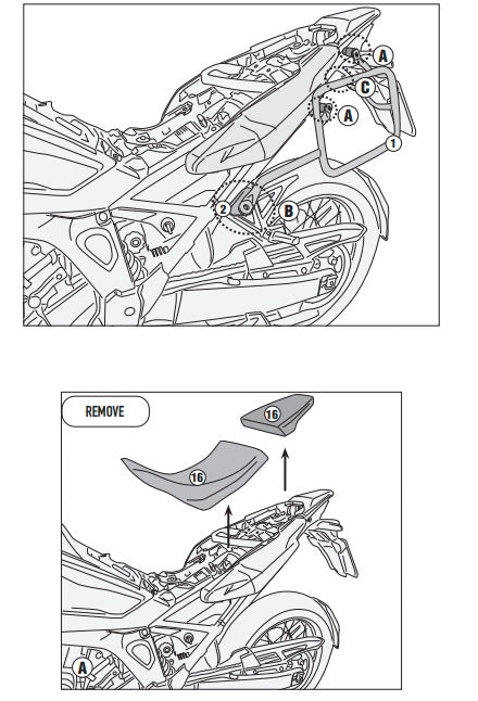 KAPPA STELAŻ KUFRÓW BOCZNYCH MONOKEY CAM SIDE HONDA CRF 1100L Africa Twin '20-'23 - POD KUFRY KFR K'FORCE ORAZ KVG K'VOYAGER ALU – zdjęcie 4