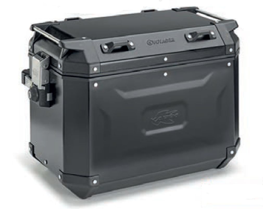 KAPPA KUFER BOCZNY 48L MONOKEY CAM SIDE KVG48B K'VOYAGER ALUMINIOWY PRAWY KOLOR CZARNY ANODOWANY BLACK LINE