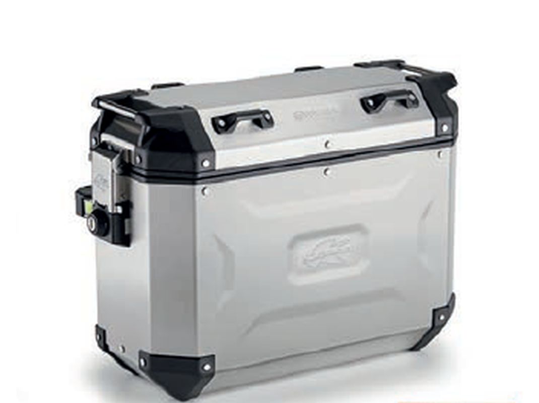 KAPPA KUFRY BOCZNE 37L MONOKEY CAM SIDE KVG37A K'VOYAGER ALUMINIOWE PRAWY / LEWY KOLOR SREBRNY