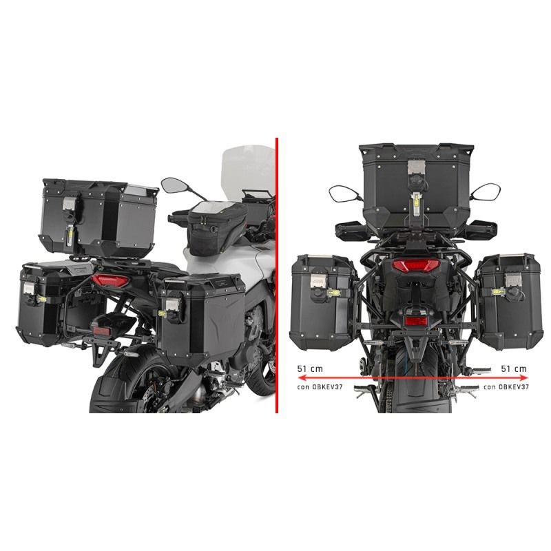 KAPPA STELAŻ KUFRÓW BOCZNYCH MONOKEY CAM SIDE YAMAHA Tracer 9 / Tracer 9 GT / Tracer 9 GT+ '25 - POD KUFRY KFR K'FORCE ORAZ KVG K'VOYAGER ALU