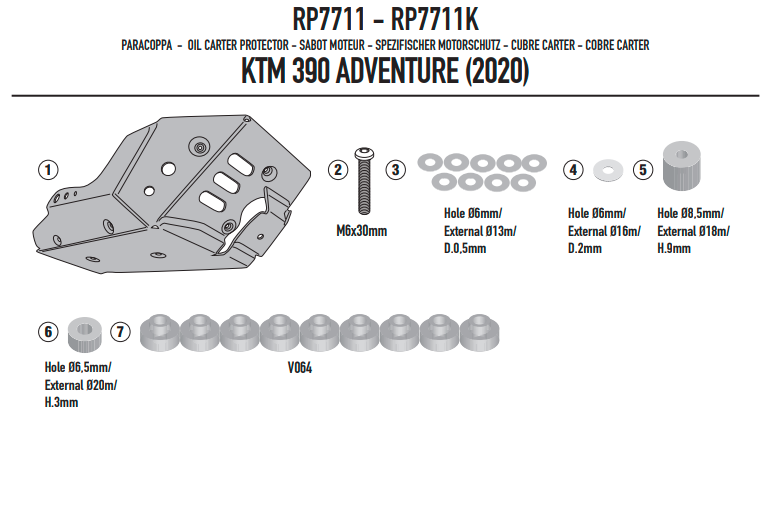 GIVI ALUMINIOWA OSŁONA MISKI OLEJOWEJ - KTM 390 Adventure (20 > 21)