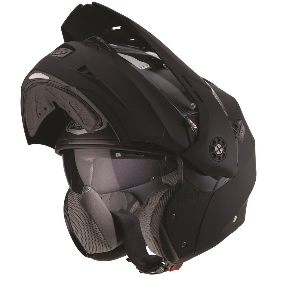 CABERG WYPRZEDAŻ KASK SZCZĘKOWY FLIP-UP ENDURO MODEL TOURMAX (PINLOCK) KOLOR CZARNY MAT (5/5 GWIAZDEK W TESTACH SHARP) (PINLOCK W ZESTAWIE) – zdjęcie 2