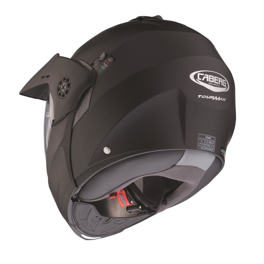 CABERG WYPRZEDAŻ KASK SZCZĘKOWY FLIP-UP ENDURO MODEL TOURMAX (PINLOCK) KOLOR CZARNY MAT (5/5 GWIAZDEK W TESTACH SHARP) (PINLOCK W ZESTAWIE) – zdjęcie 5