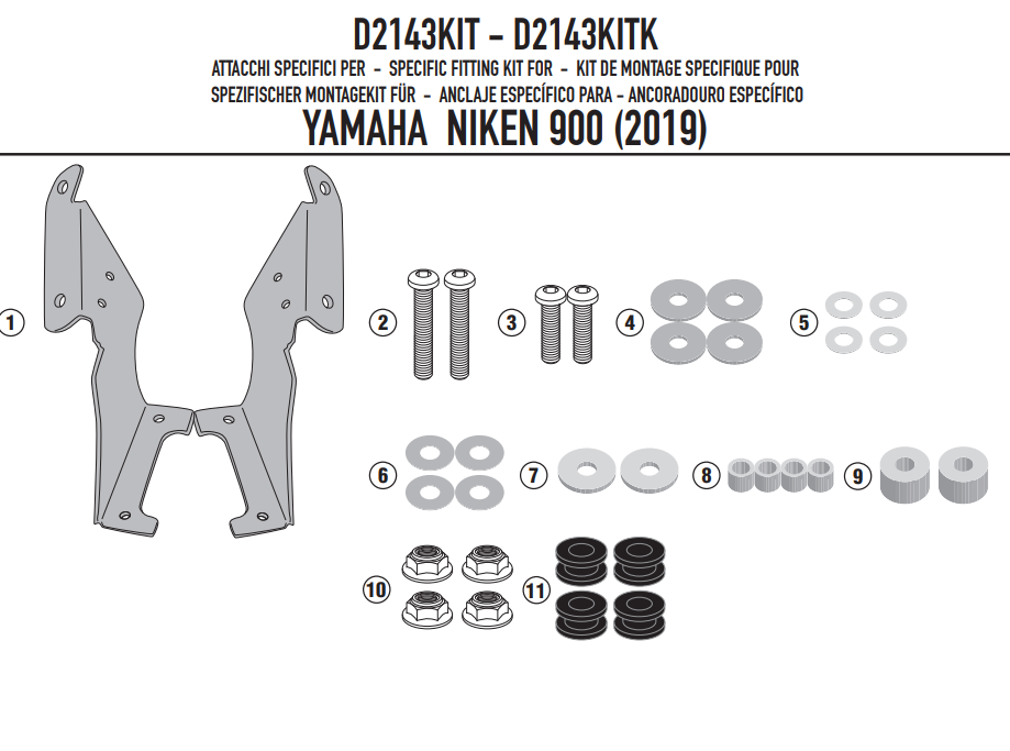 GIVI MOCOWANIE SZYBY D2144ST