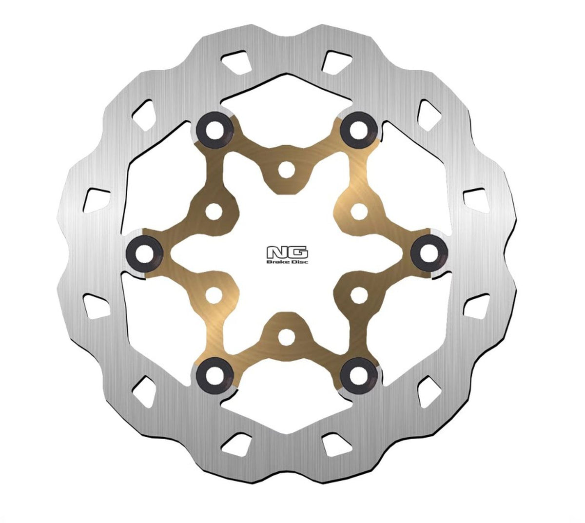 NG TARCZA HAMULCOWA PRZÓD CPI/HONDA/MBK/TGB/YAMAHA (220X58X2,5) (3X10,5MM) WAVE PŁYWAJĄCA ZŁOTY ŚRODEK