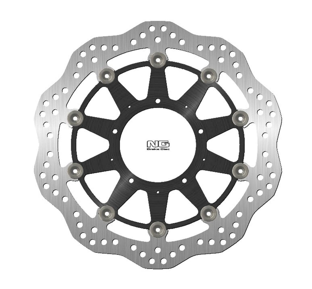 NG TARCZA HAMULCOWA PRZÓD HONDA VFR800F/VFR800X '19-20 (WERSJA BEZ ABS) (310X94X4,5MM) (5X6,5MM) WAVE PŁYWAJĄCA (ŚRODEK ALUMINIOWY) - towar poekspozycyjny - ślady po śrubach
