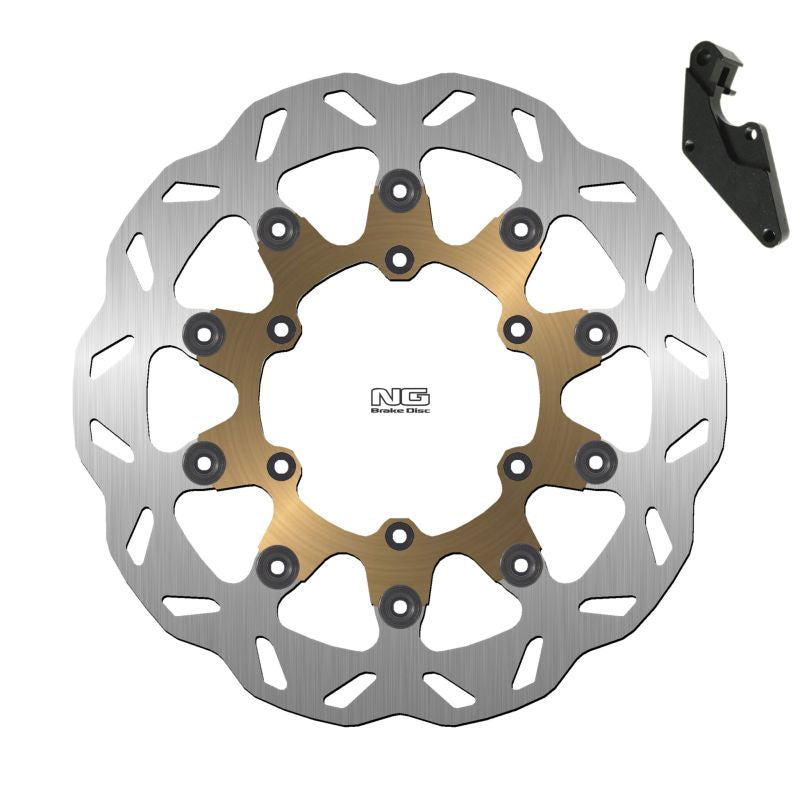 NG TARCZA HAMULCOWA Z ADAPTEREM OVERSIZE SM 320MM (318X118X5MM) YAMAHA YZ 125 / 250 '08-'18 , YZF 250 '07-'16 , YZF 450 '08-'15 , SUPERMOTO