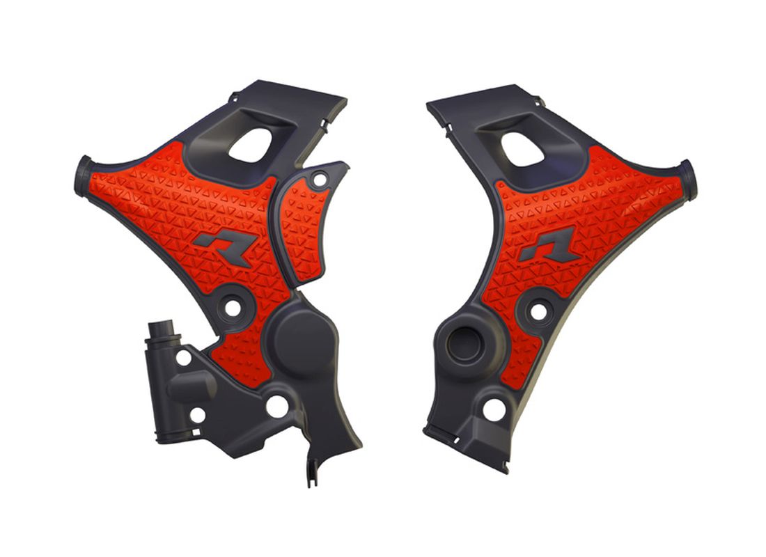 RACETECH (RTECH) OSŁONY RAMY REVOLUTION HONDA XL 750 TRANSALP '23-'25 KOLOR CZARNY / CZERWONY