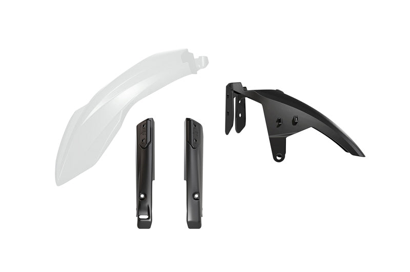 RACETECH (RTECH) KOMPLETNY BŁOTNIK PRZÓD Z OSŁONAMI TELESKOPÓW ( AMORTYZATORÓW ) YAMAHA T7 TENERE 700 '19-'24 KOLOR BIAŁY / CZARNY